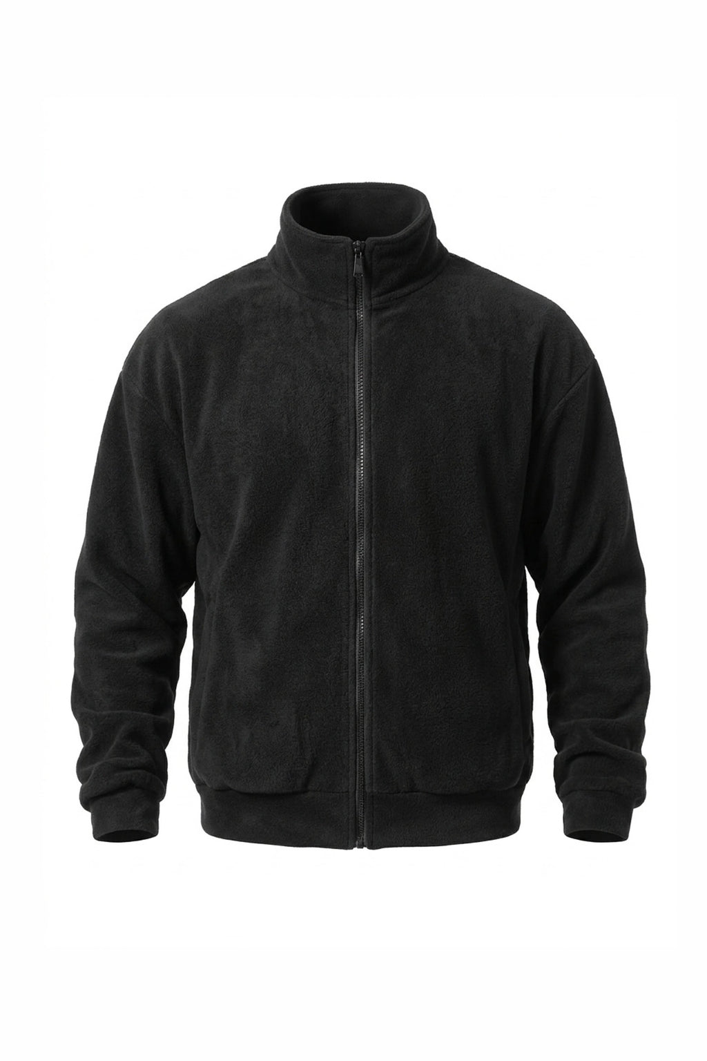 Men’s Winter Warm Fleece Cardigan Stand Collar Full Zip