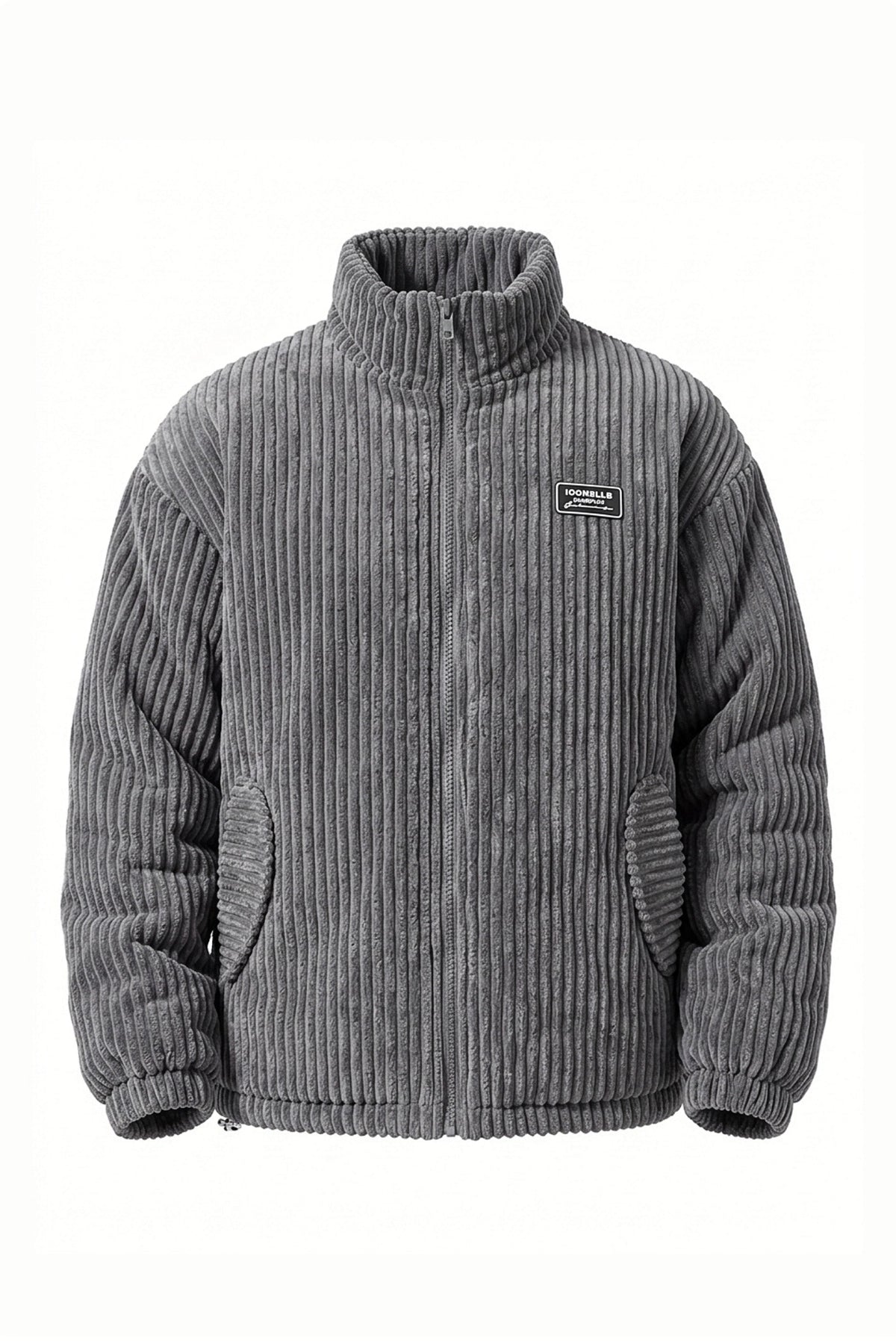 Men's Winter Warm Corduroy Padded Jacket with High Collar