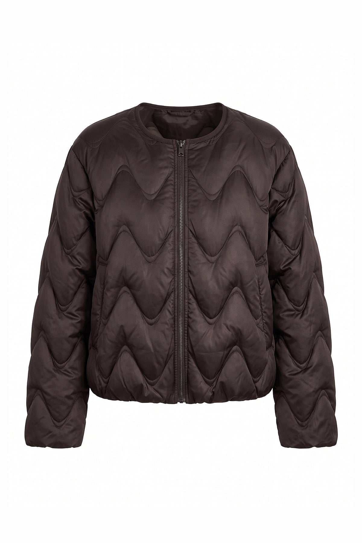 Women's Winter Warm Oversized Wavy Quilted Puffer Jacket