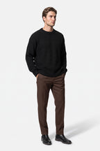 Men’s Winter Warm Chunky Knit Jumper Crew Neck
