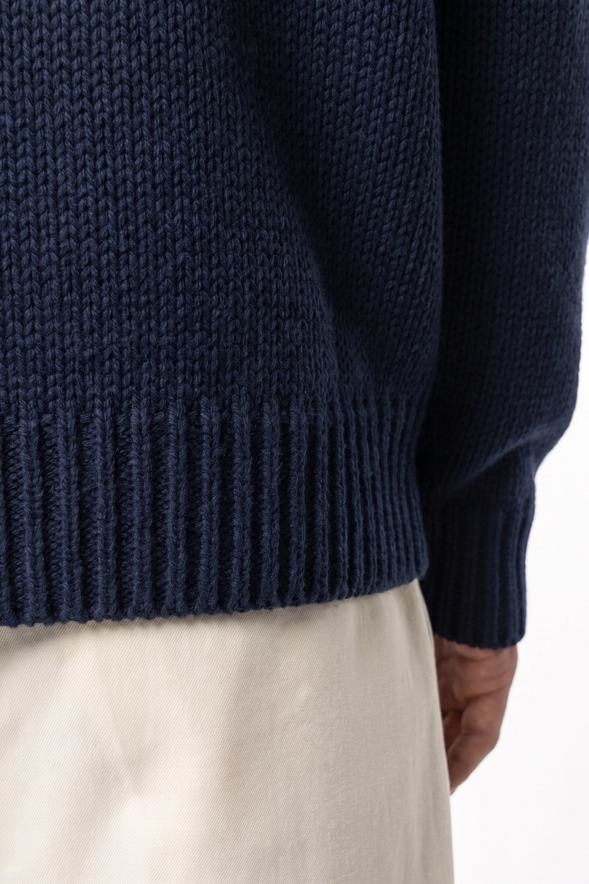Men’s Winter Warm Chunky Knit Jumper Crew Neck
