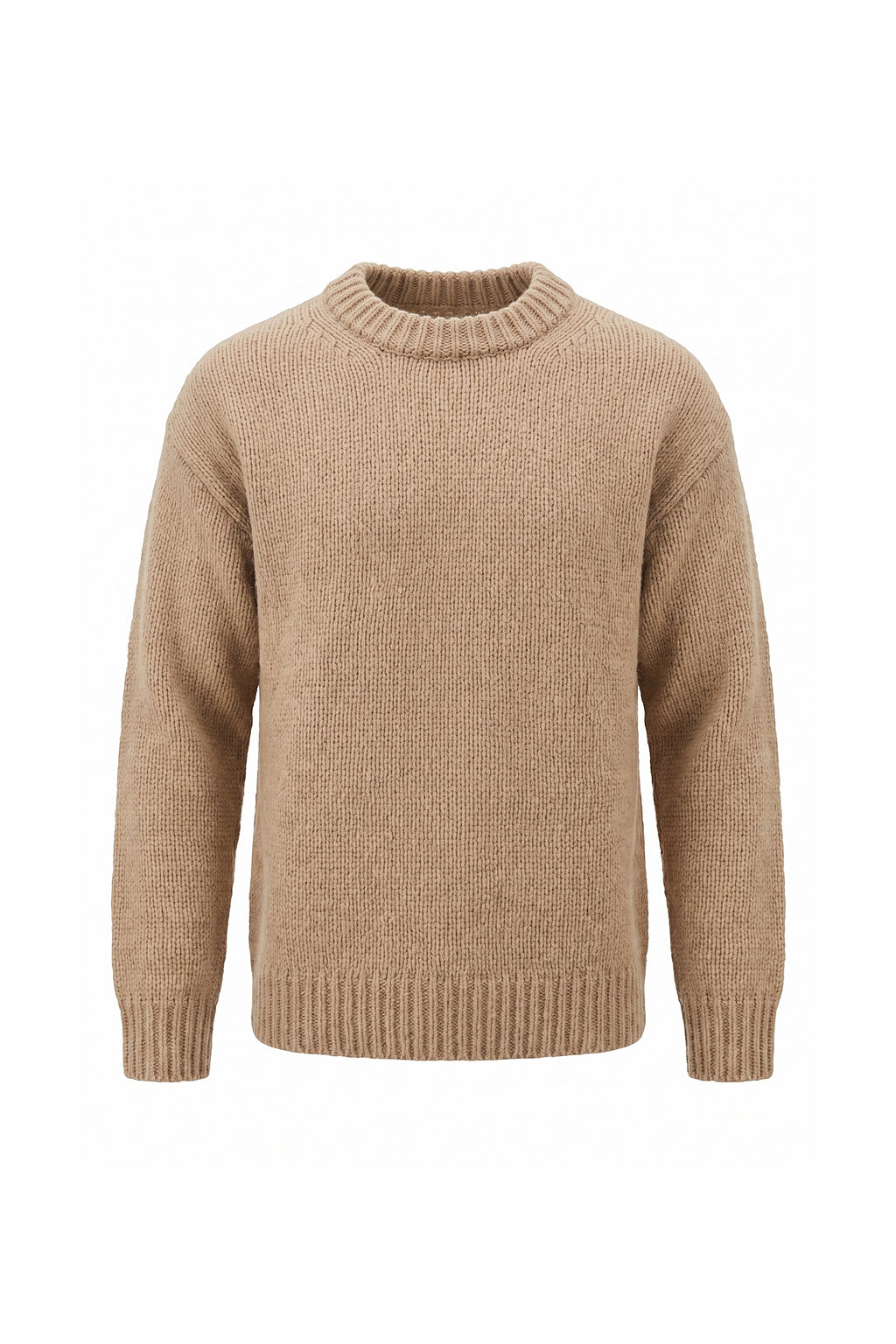 Men’s Winter Warm Chunky Knit Jumper Crew Neck