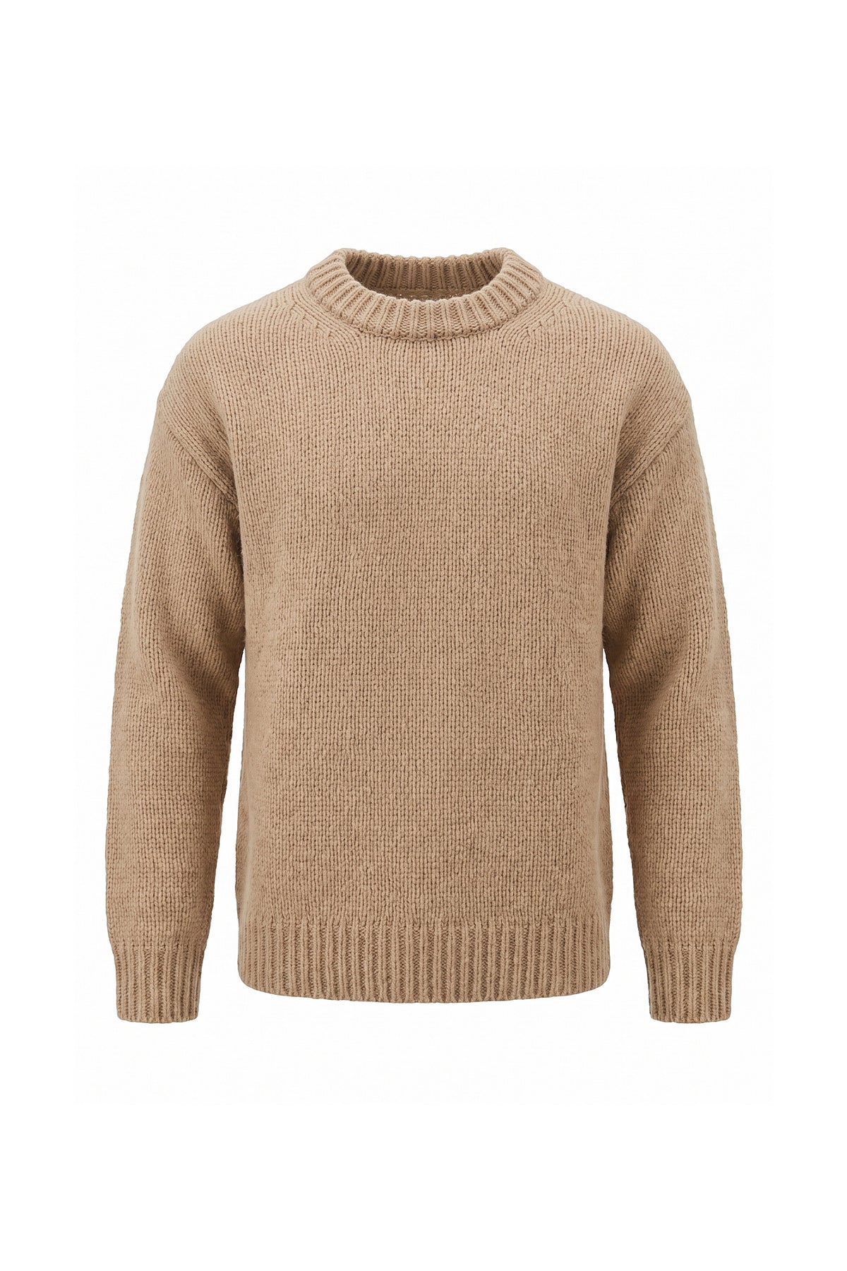 Men’s Winter Warm Chunky Knit Jumper Crew Neck