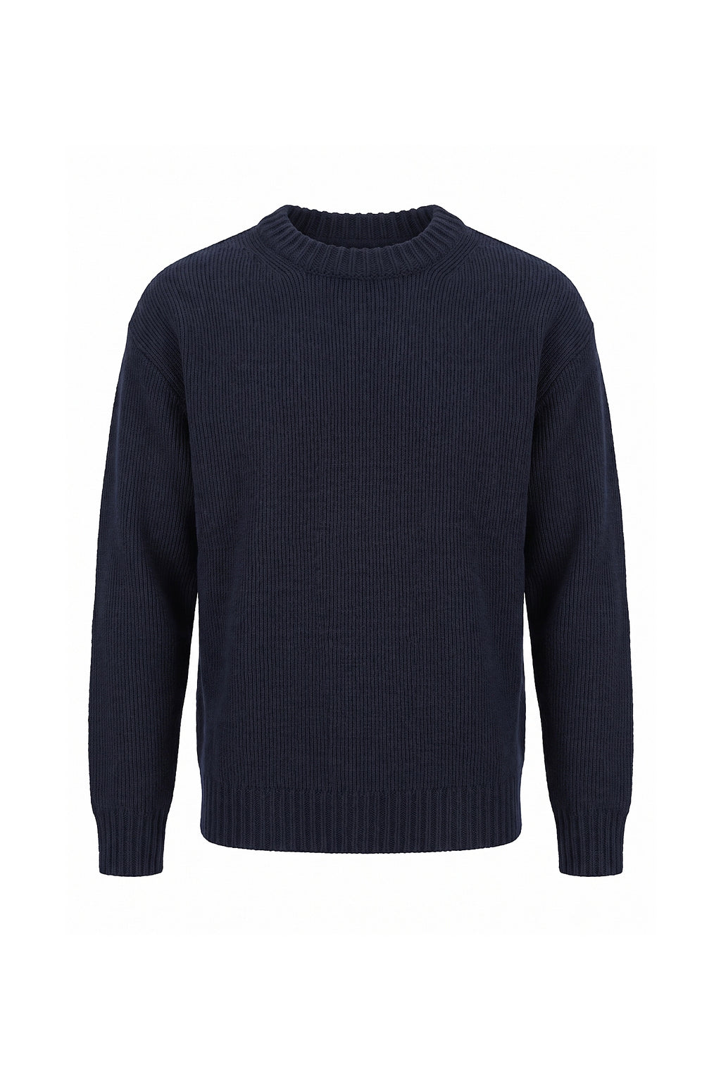 Men’s Winter Warm Chunky Knit Jumper Crew Neck