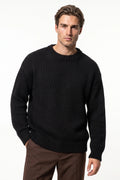 Men’s Winter Warm Chunky Knit Jumper Crew Neck