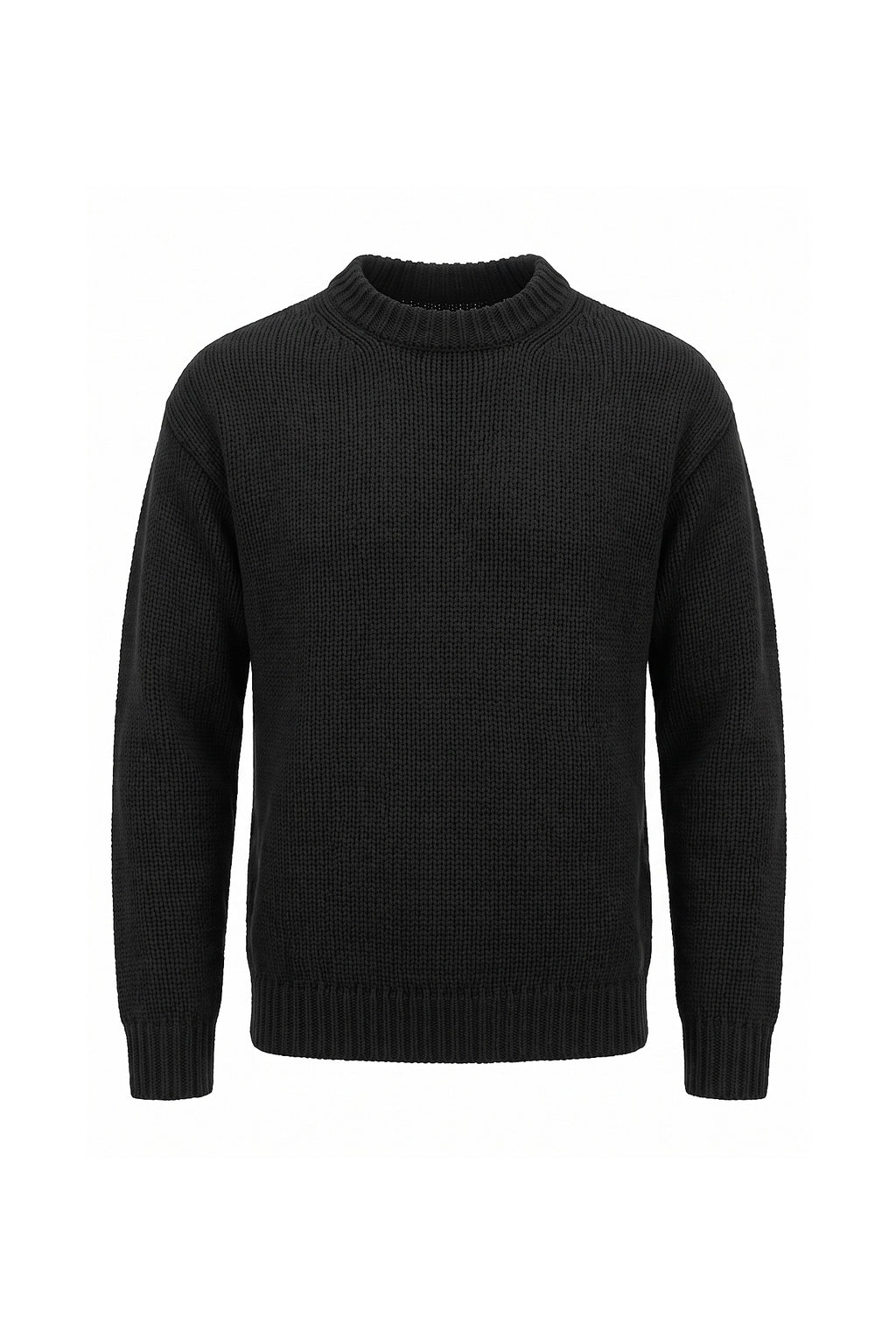 Men’s Winter Warm Chunky Knit Jumper Crew Neck