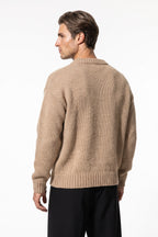 Men’s Winter Warm Chunky Knit Jumper Crew Neck