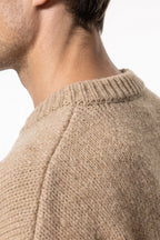 Men’s Winter Warm Chunky Knit Jumper Crew Neck