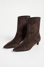 Women's Winter Pointed Toe Low Heel Suede Ankle Boots
