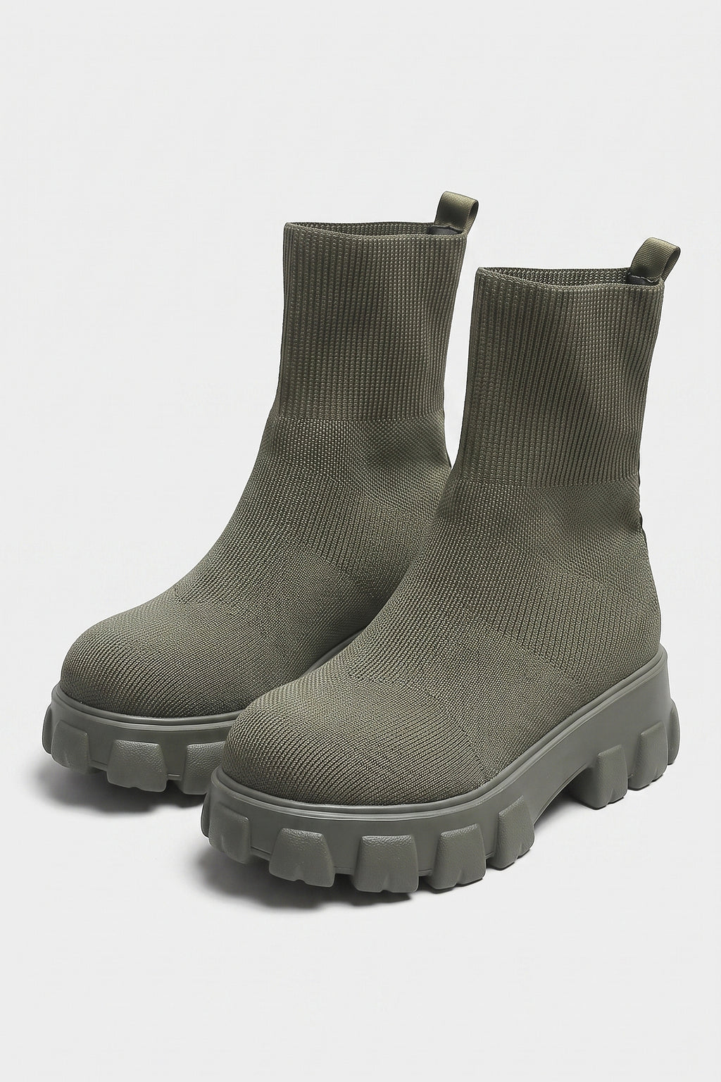 Women's Winter Easy Wear Sock Ankle Boots with Chunky Platform Sole