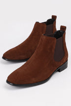 Men's Winter Easy Wear Chelsea Boots with Suede Look