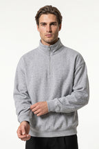 Men’s Winter Comfortable Quarter Zip Jumper High Collar