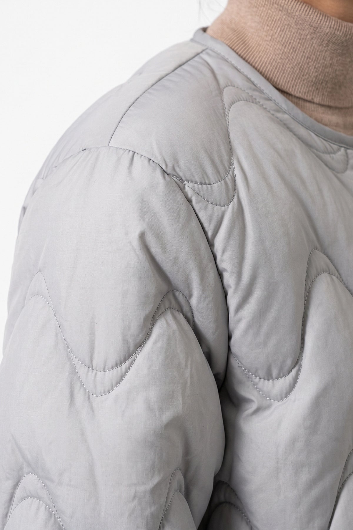Women's Winter Warm Oversized Wavy Quilted Puffer Jacket
