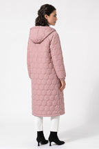Women's Winter Warm Longline Quilted Coat with Hood