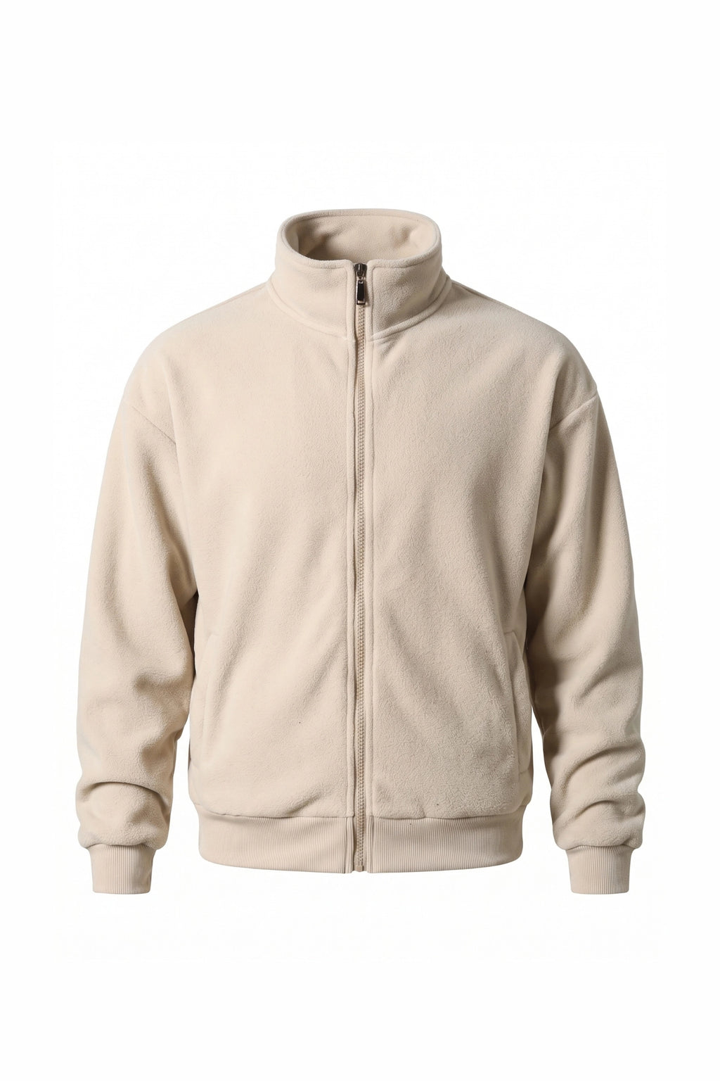 Men’s Winter Warm Fleece Cardigan Stand Collar Full Zip
