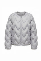 Women's Winter Warm Oversized Wavy Quilted Puffer Jacket