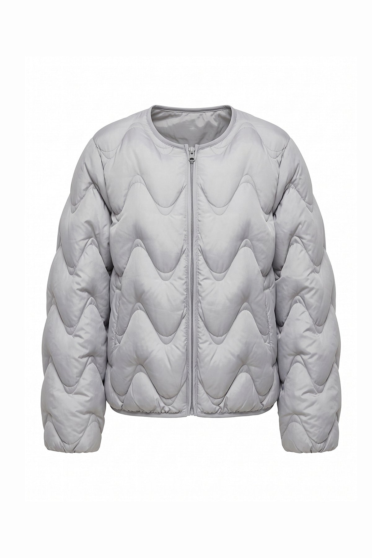 Women's Winter Warm Oversized Wavy Quilted Puffer Jacket