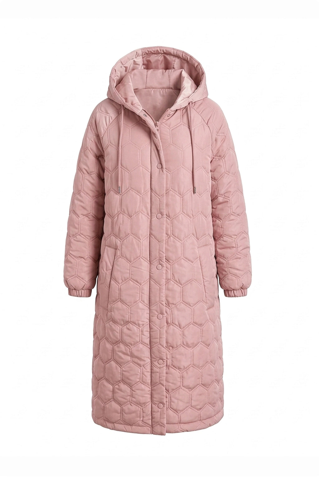 Women's Winter Warm Longline Quilted Coat with Hood