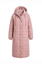 Women's Winter Warm Longline Quilted Coat with Hood