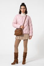 Women's Winter Warm Oversized Wavy Quilted Puffer Jacket