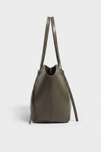 Women's Spacious Leather Shoulder Tote Bag