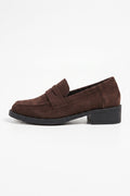 Women's Brown Slip-On Penny Loafers