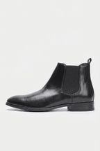 Men's Comfortable Leather Chelsea Boots with Side Zip