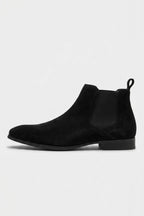 Men’s Winter Easy Wear Suede Chelsea Boots Low Heel