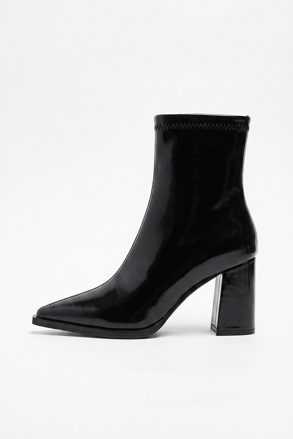 Women's Pointed Ankle Boots with Block Heel