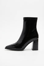 Women's Pointed Ankle Boots with Block Heel