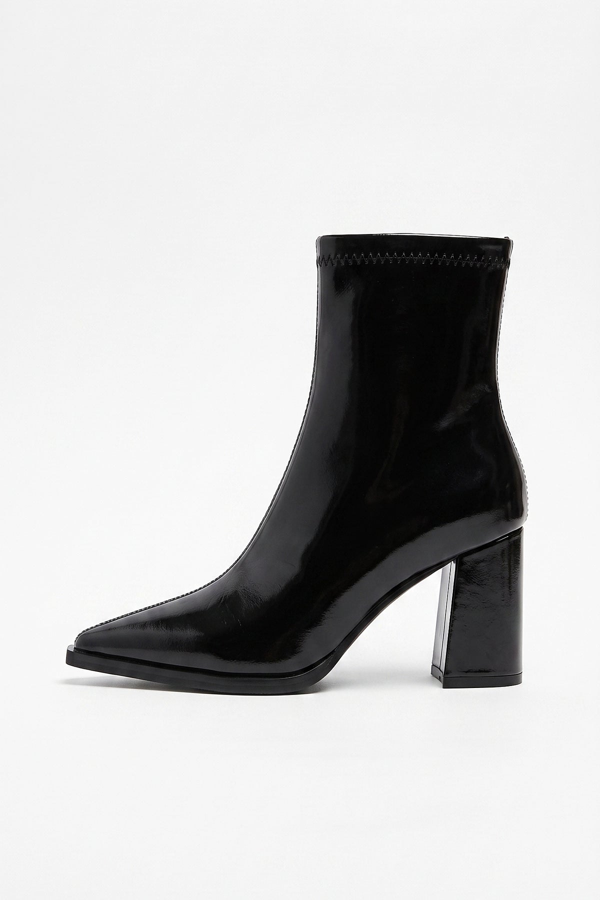 Women's Pointed Ankle Boots with Block Heel