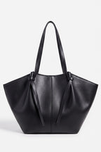 Women's Spacious Leather Shoulder Tote Bag