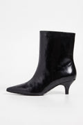 Women's Winter Elegant Leather Ankle Boots with Pointed Toe