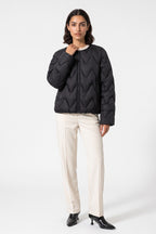 Women's Winter Warm Oversized Wavy Quilted Puffer Jacket