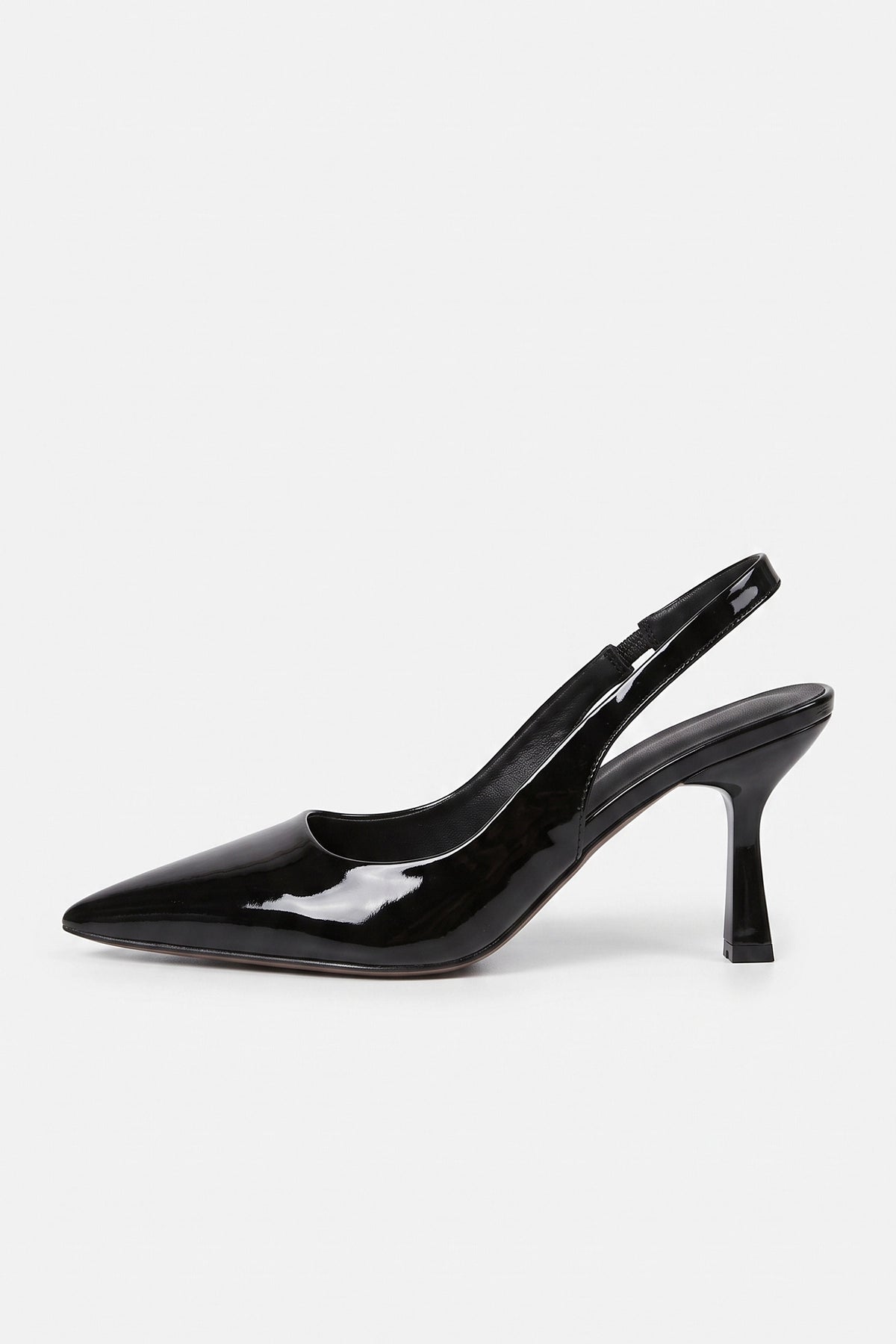 Women’s Stylish Black Slingback Heels Pointed Toe