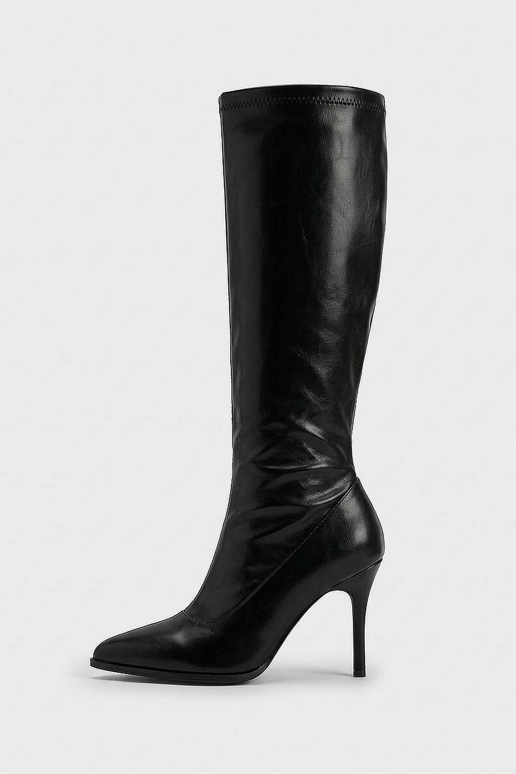 Women's Knee High Boots with Pointed Toe and Stiletto Heel