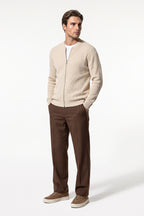Men’s Winter Warm Ribbed Knit Cardigan Full Zip