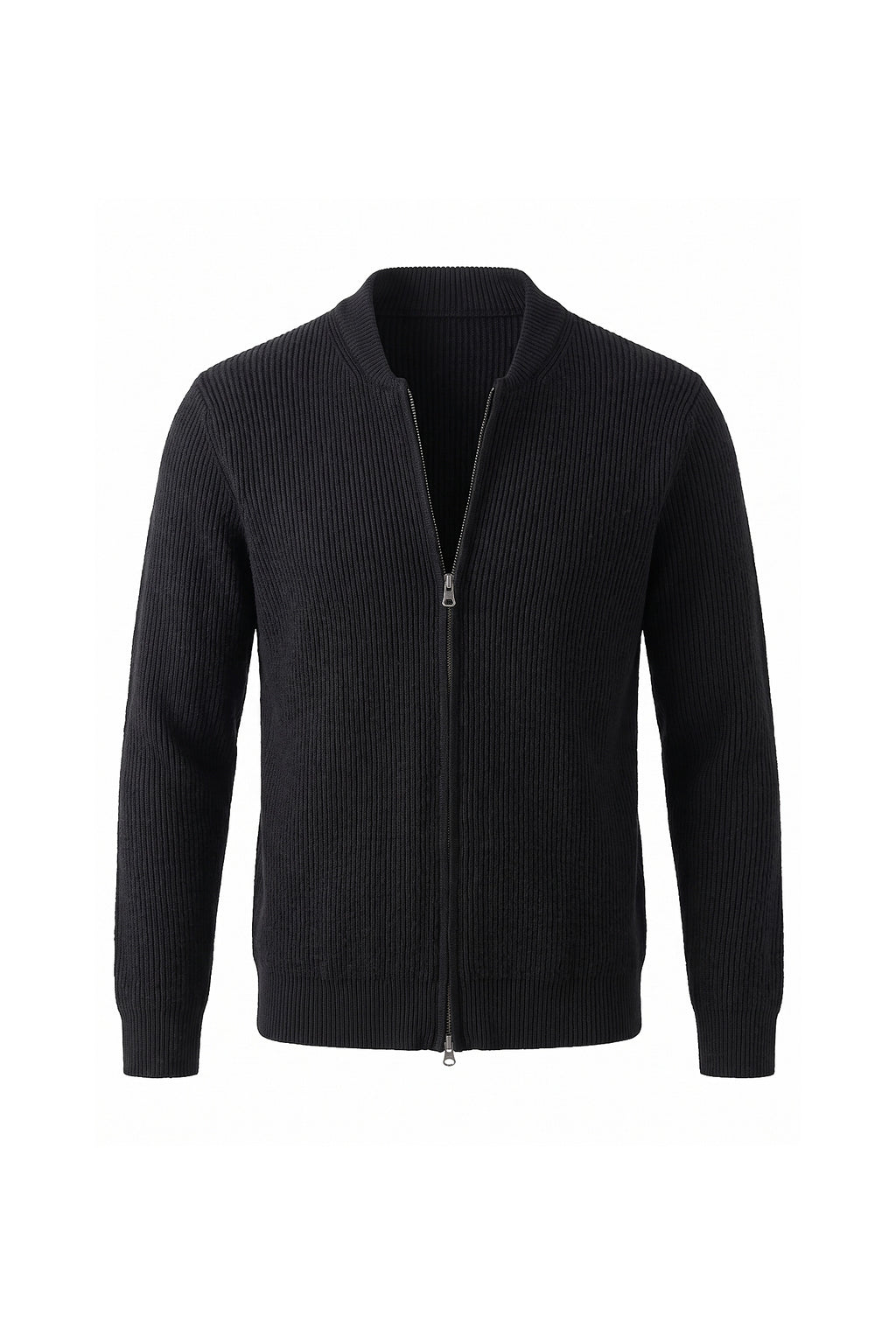 Men’s Winter Warm Ribbed Knit Cardigan Full Zip