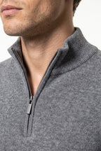 Men’s Winter Comfortable Fine Knit Quarter Zip Jumper
