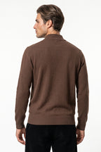 Men’s Winter Comfortable Fine Knit Quarter Zip Jumper