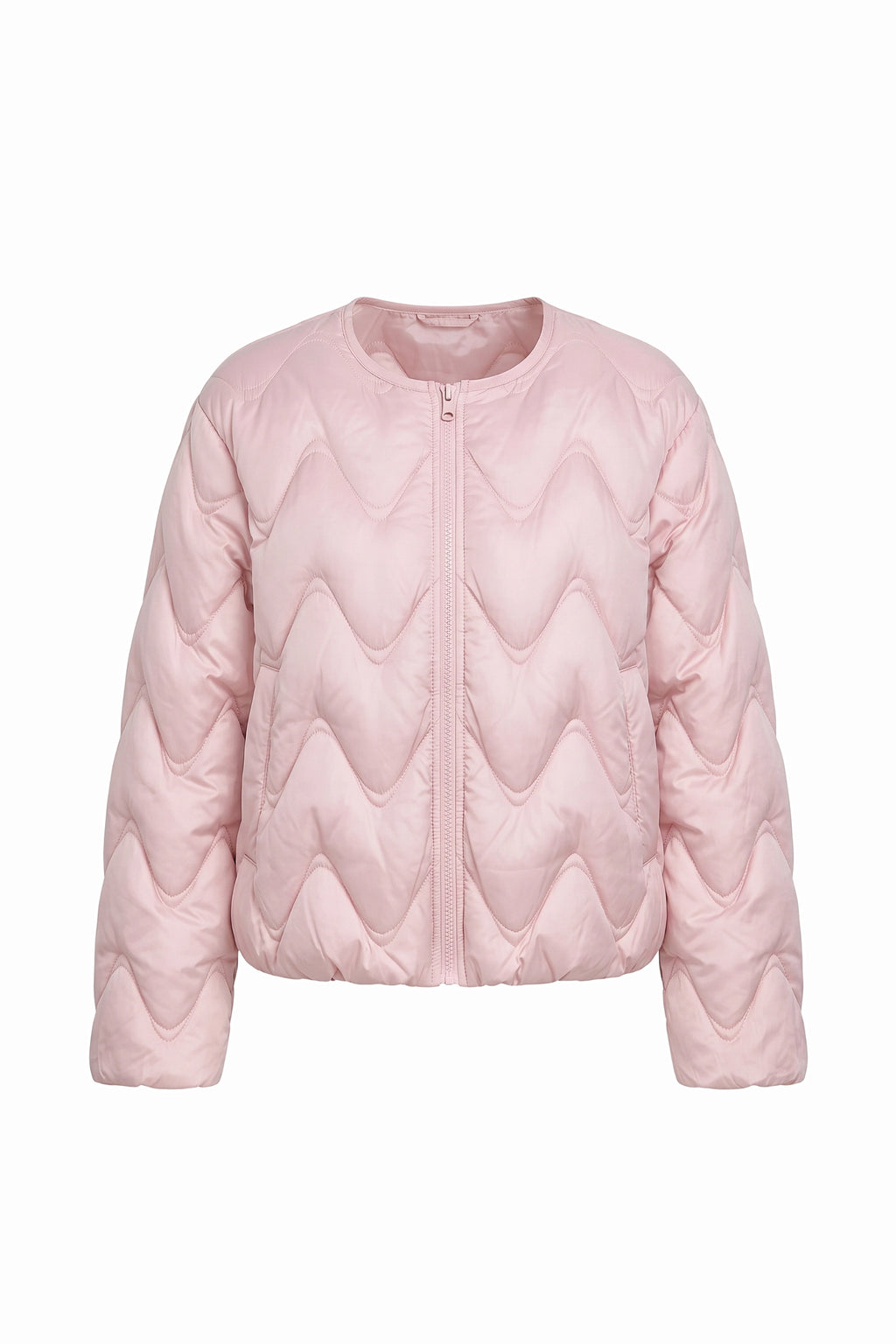 Women's Winter Warm Oversized Wavy Quilted Puffer Jacket