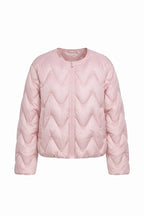 Women's Winter Warm Oversized Wavy Quilted Puffer Jacket