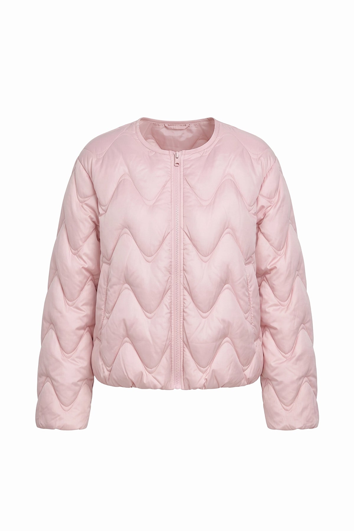 Women's Winter Warm Oversized Wavy Quilted Puffer Jacket