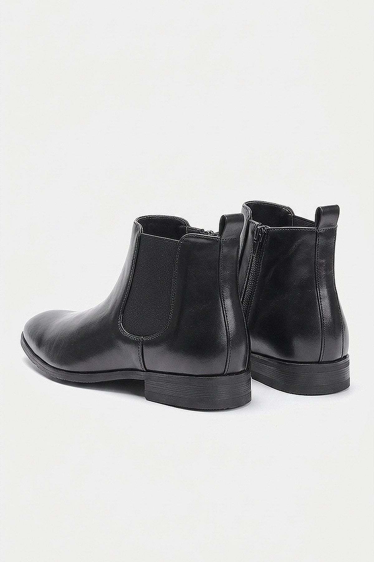 Men's Comfortable Leather Chelsea Boots with Side Zip