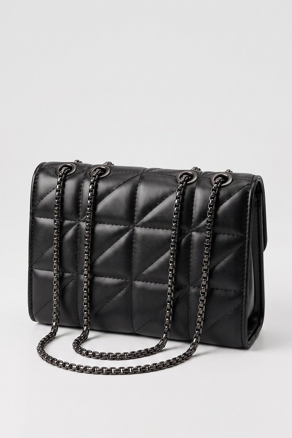 Women's Lightweight Quilted Chain Crossbody Shoulder Bag