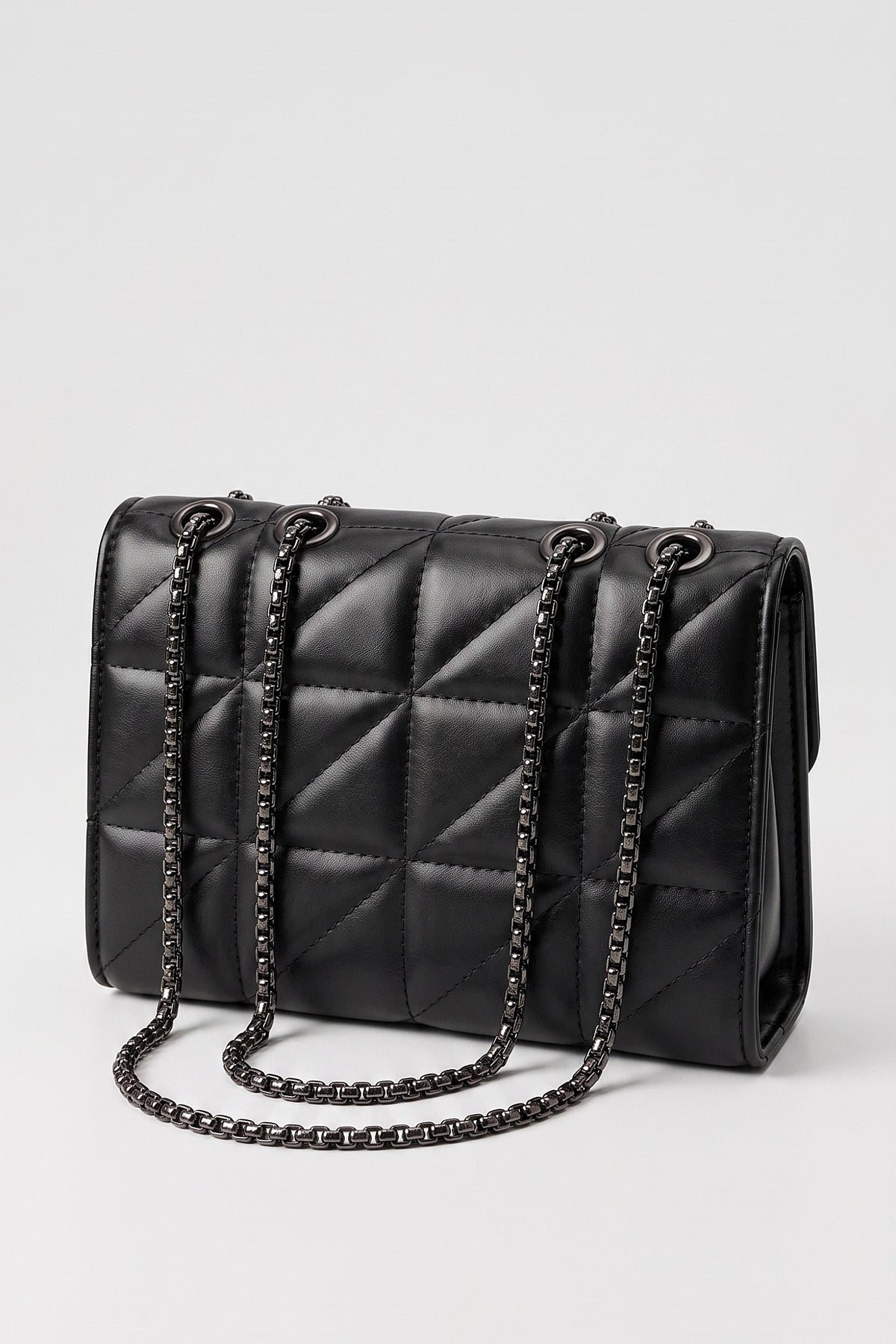 Women's Lightweight Quilted Chain Crossbody Shoulder Bag