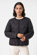 Women's Winter Warm Oversized Wavy Quilted Puffer Jacket