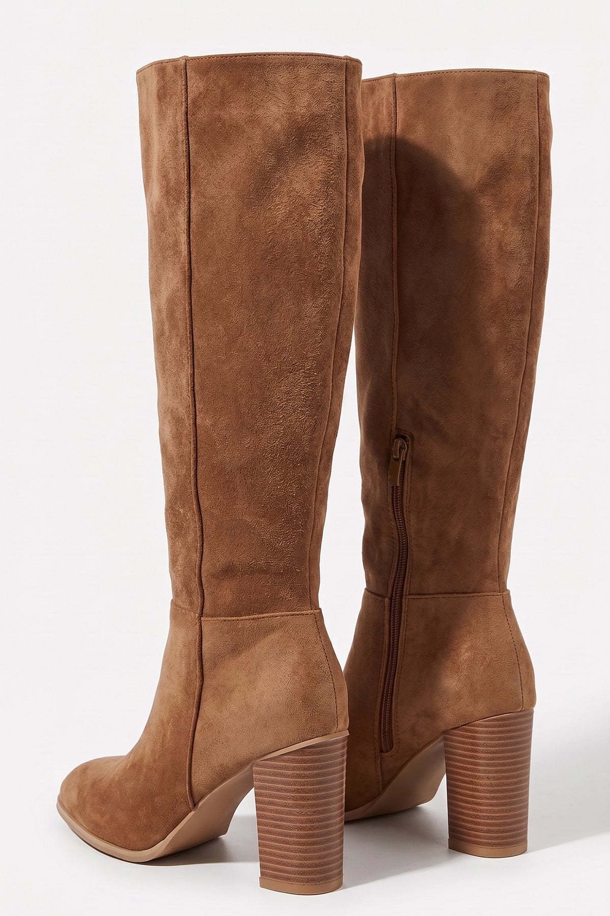 Women's Winter Comfortable Suede Knee High Boots with Side Zip