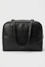 Women's Spacious Leather Shoulder Bag with Double Handle