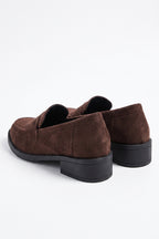 Women's Brown Slip-On Penny Loafers